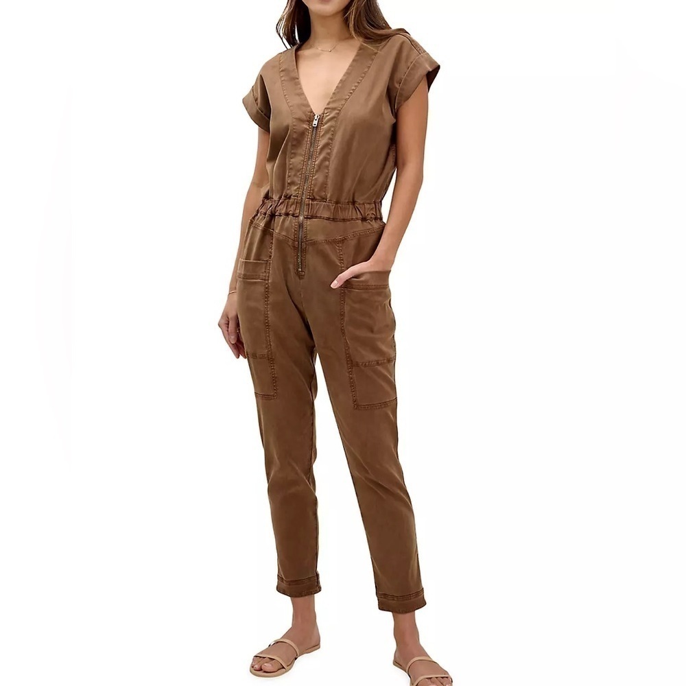 Mary Lawless Lee x Splendid Zip Front Utility Jumpsuit - XS